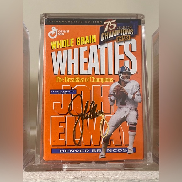 Wheaties 24k Gold Signature Jackie Robinson Muhammad Ali John Elway Cal Ripkin - Picture 5 of 7